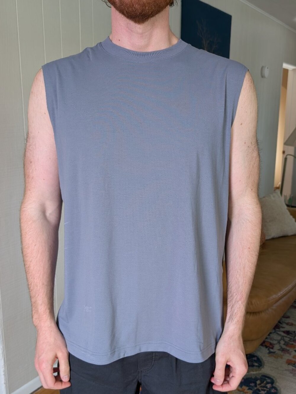 Lululemon Men's EasySet Training Sleeveless Shirt XL Solar Grey